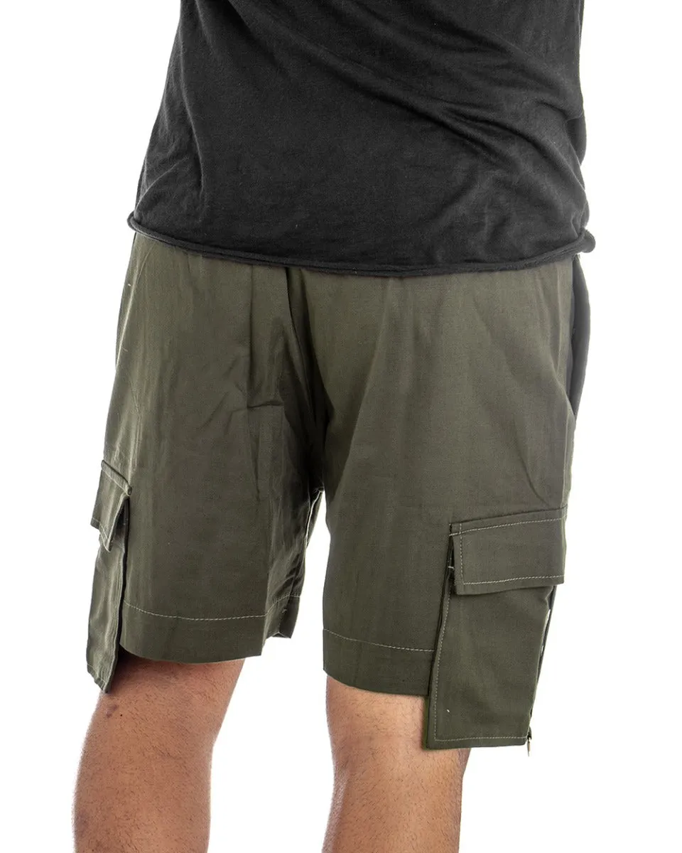 Bermuda Pantaloncino Uomo Corto Pantalaccio Verde GIOSAL-PC1622A