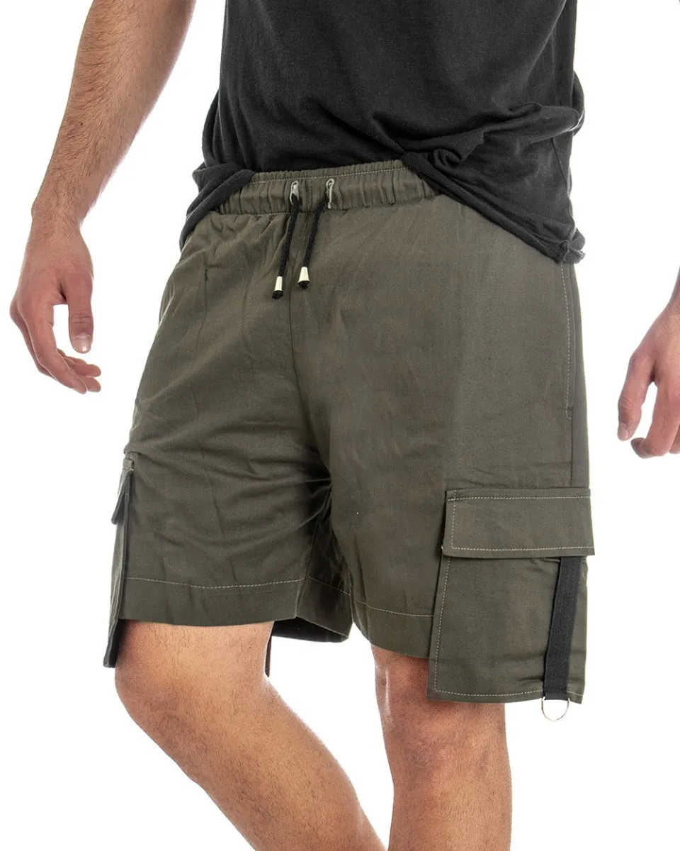 Bermuda Pantaloncino Uomo Corto Pantalaccio Verde GIOSAL-PC1622A