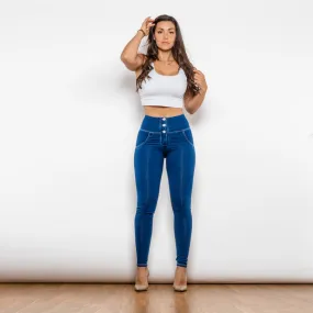 Button Up Jeans Push Up Effect Jeggings