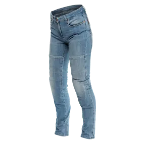 DAINESE DENIM STONE LIGHT BLUE SLIM WOMENS PANTS