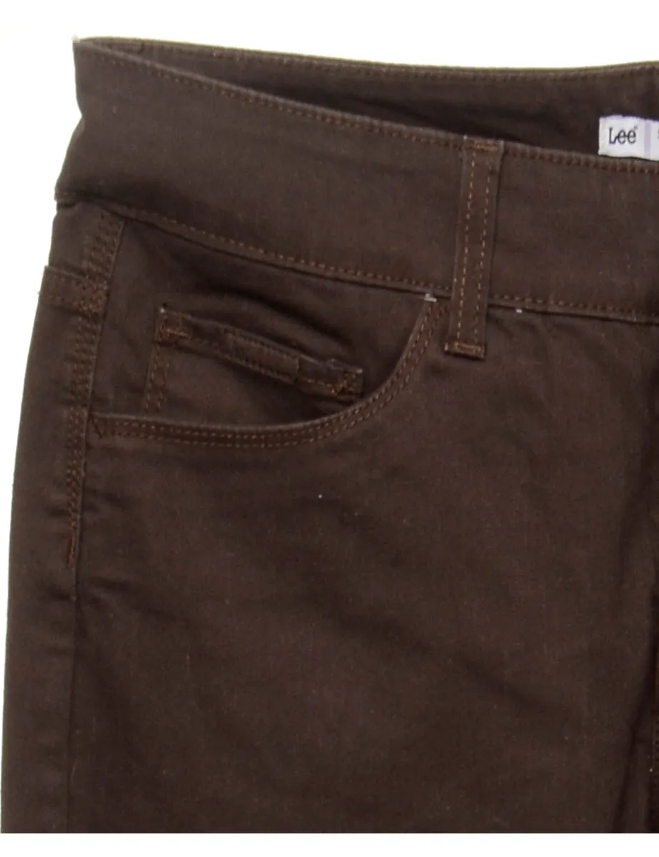 Dark Brown Straight Fit Jeans - W32 L32