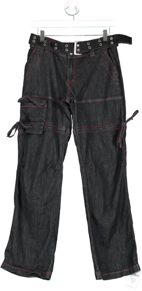 I AM GIA Black Naima Cargo Pant UK S