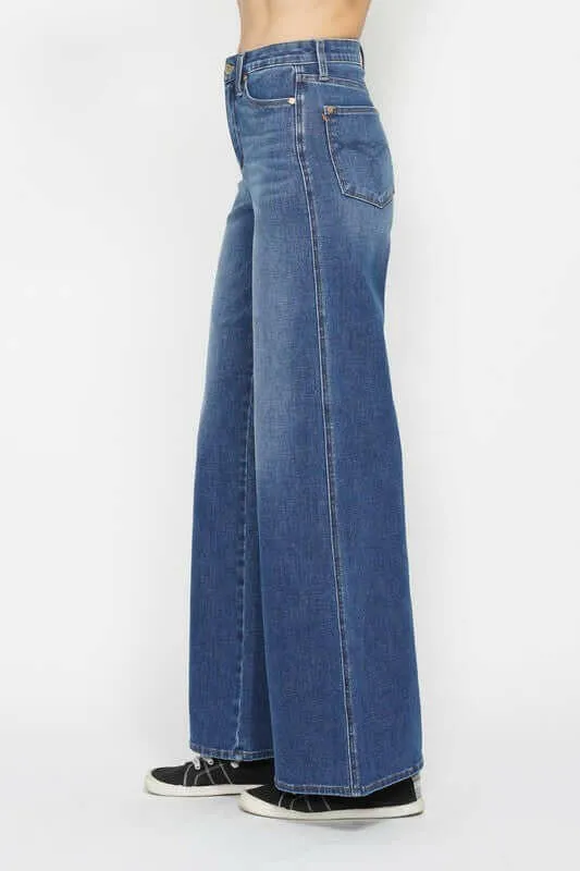 Judy Blue Retro High Waist Wide Leg Jean Style 88847| sleekdenim.com