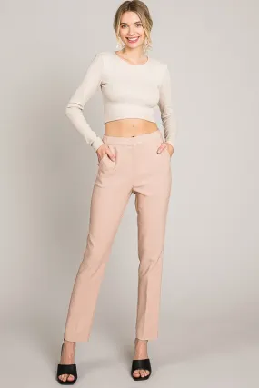 Khaki Basic Long Pants