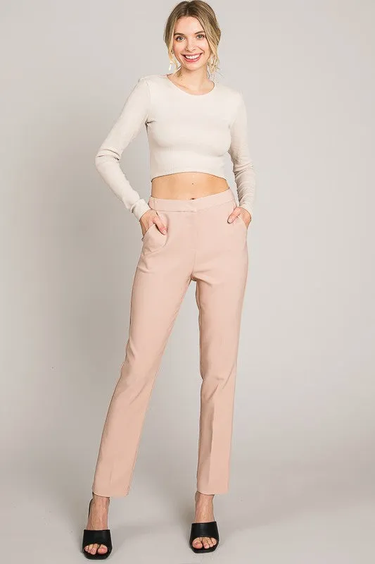 Khaki Basic Long Pants