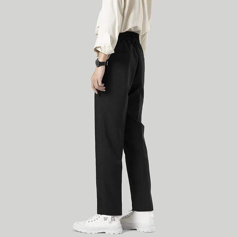 [Korean Style] Black Business Casual Straight Pants