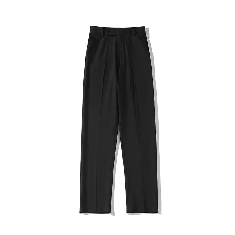[Korean Style] Black Business Casual Straight Pants