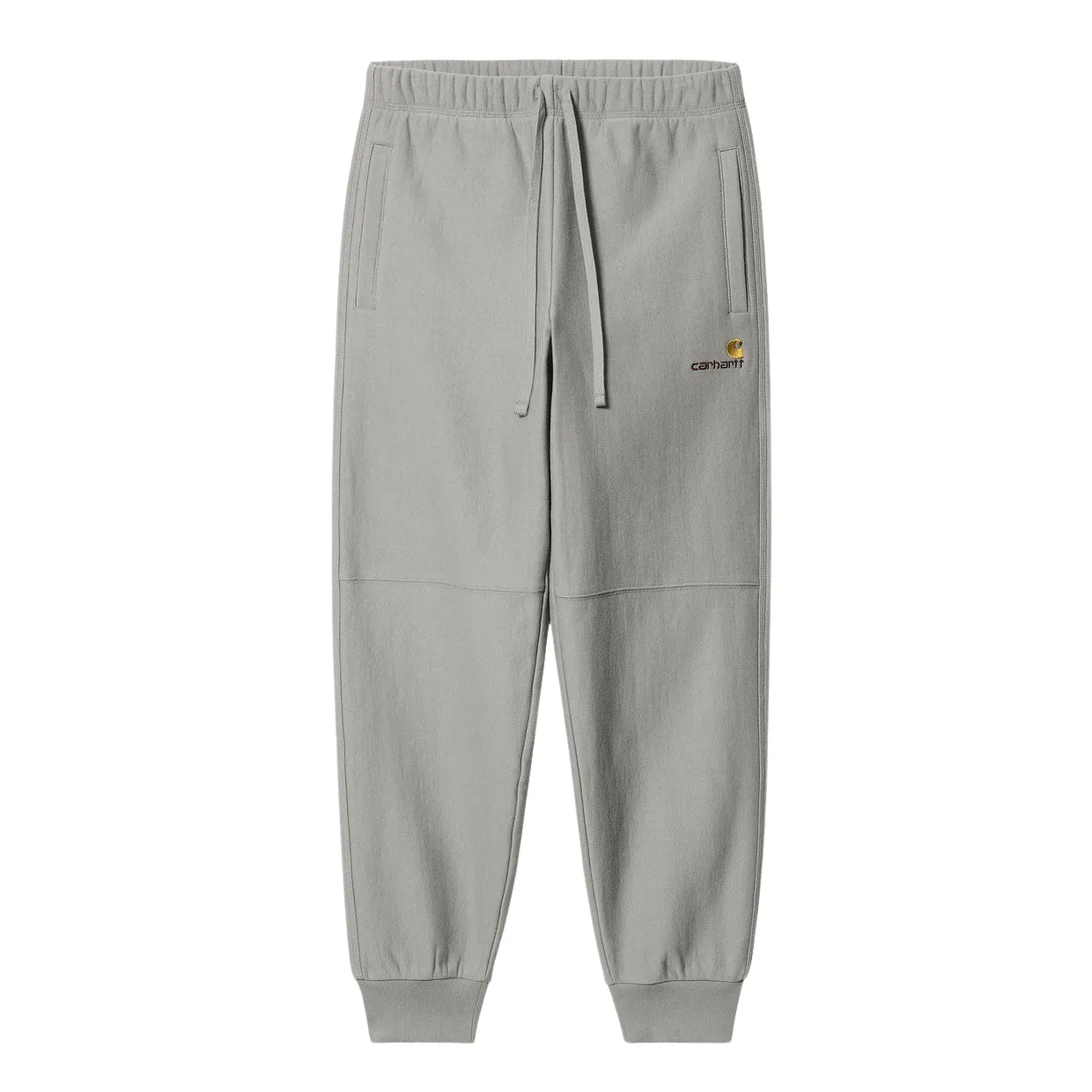 Pantaloni Uomo Carhartt WIP American Script Jogging Grigio Chiaro