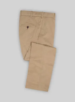 Scabal Beige Cashmere Cotton Pants
